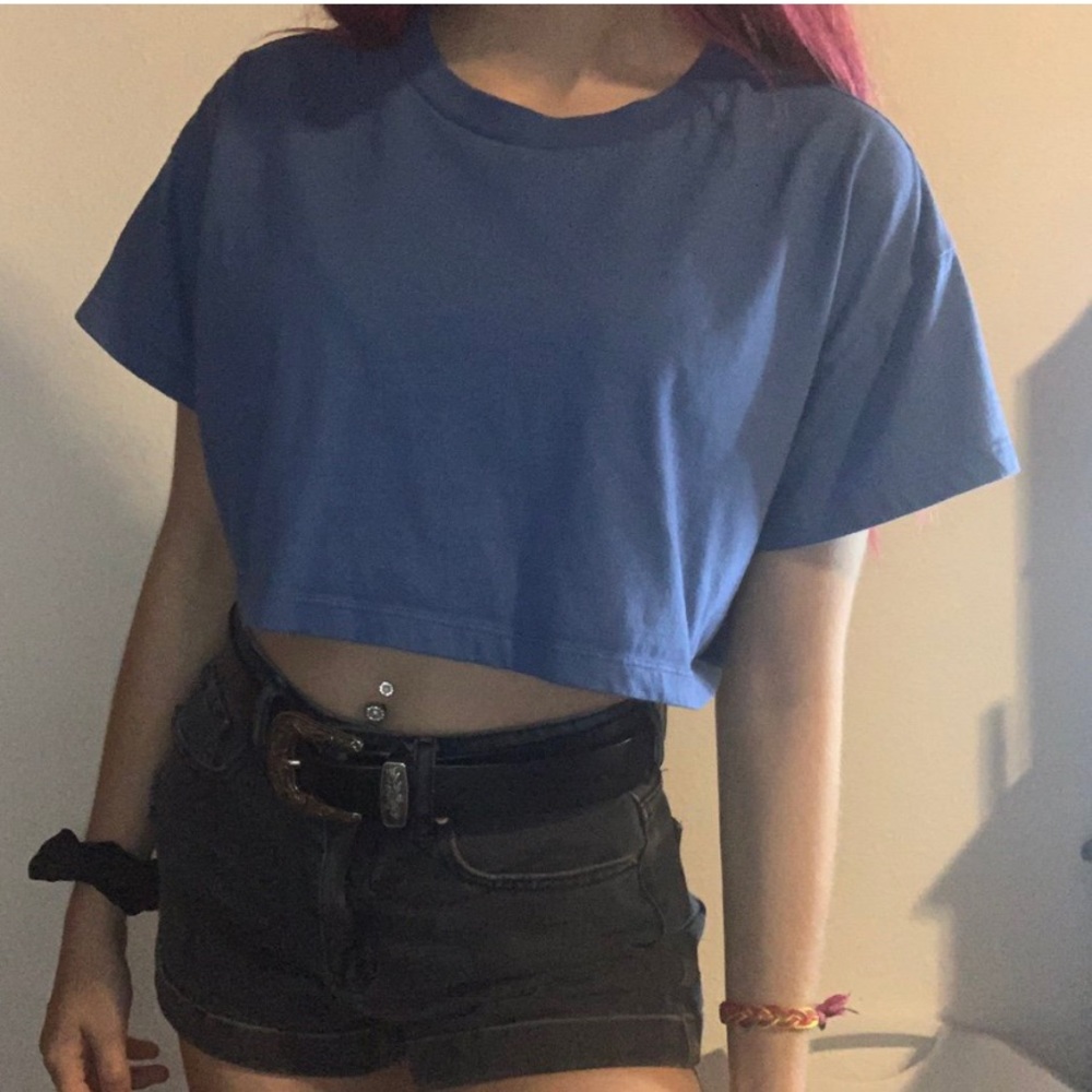 Blue crop top!
